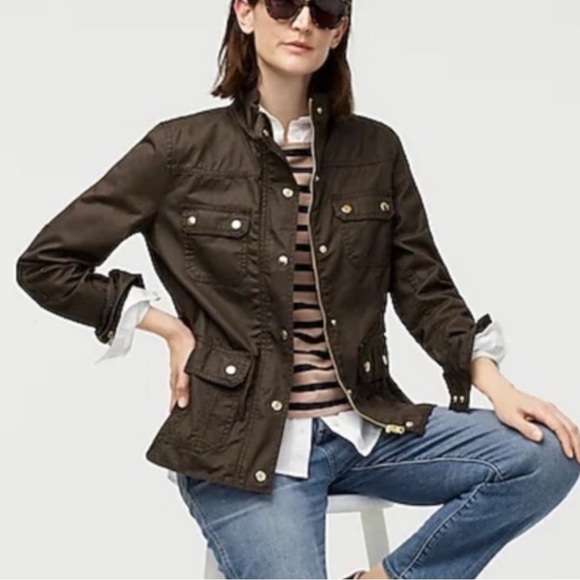 J. Crew Jackets & Blazers - J. Crew Downtown Olive Green Utility Waxed Field Jacket Size XS